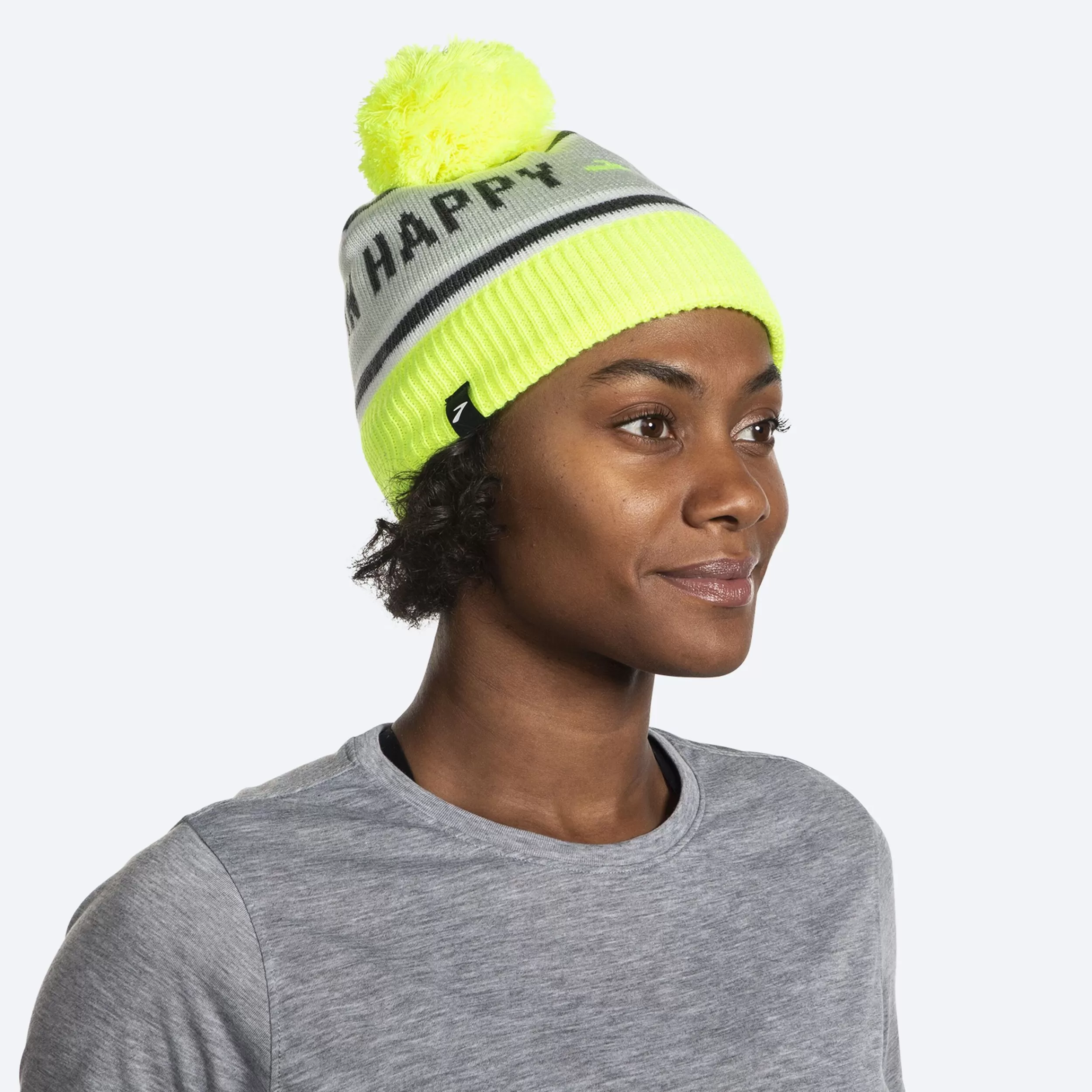 Women Brooks Running Heritage Pom Beanie