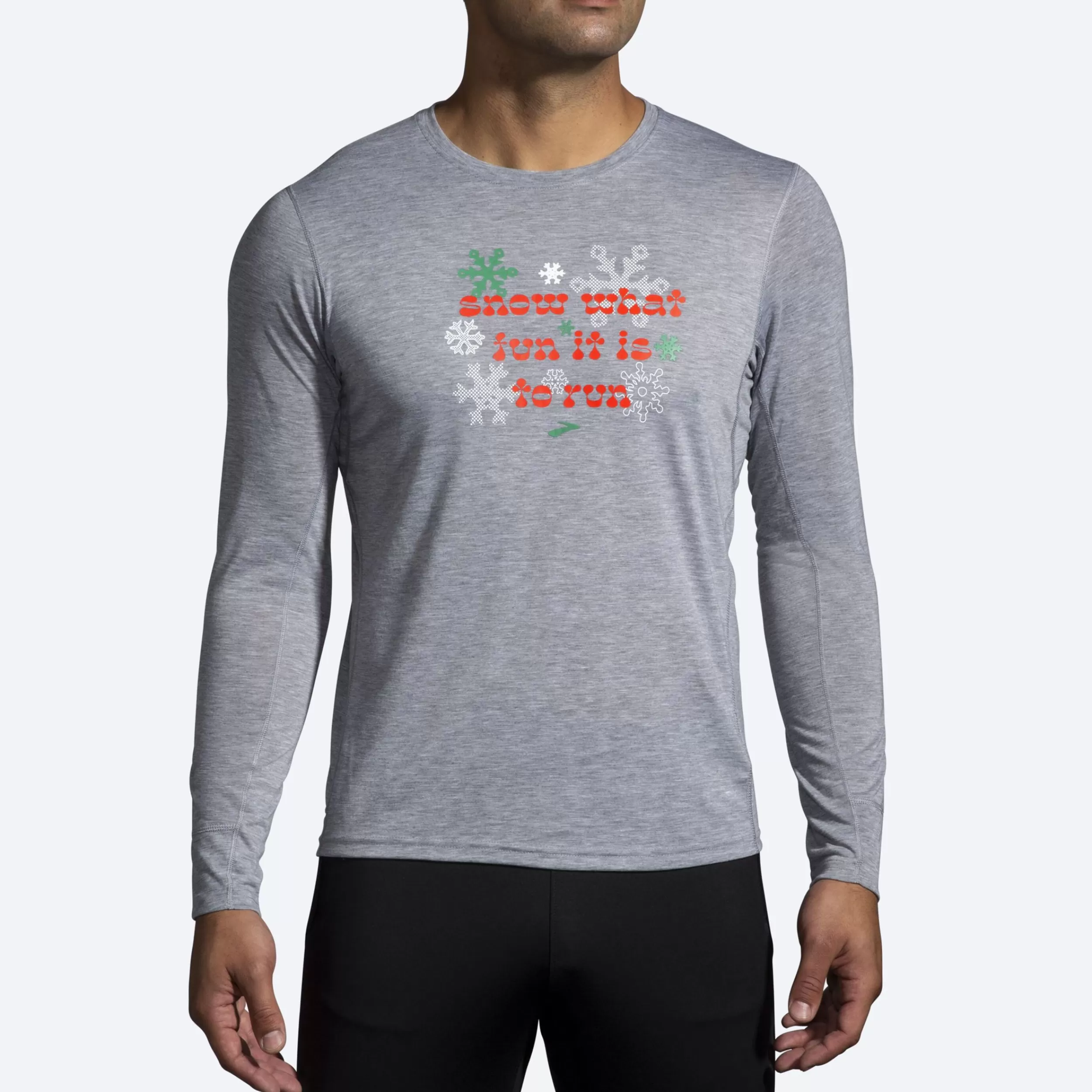 Men Brooks Running Run Merry Distance Graphic Long Sleeve