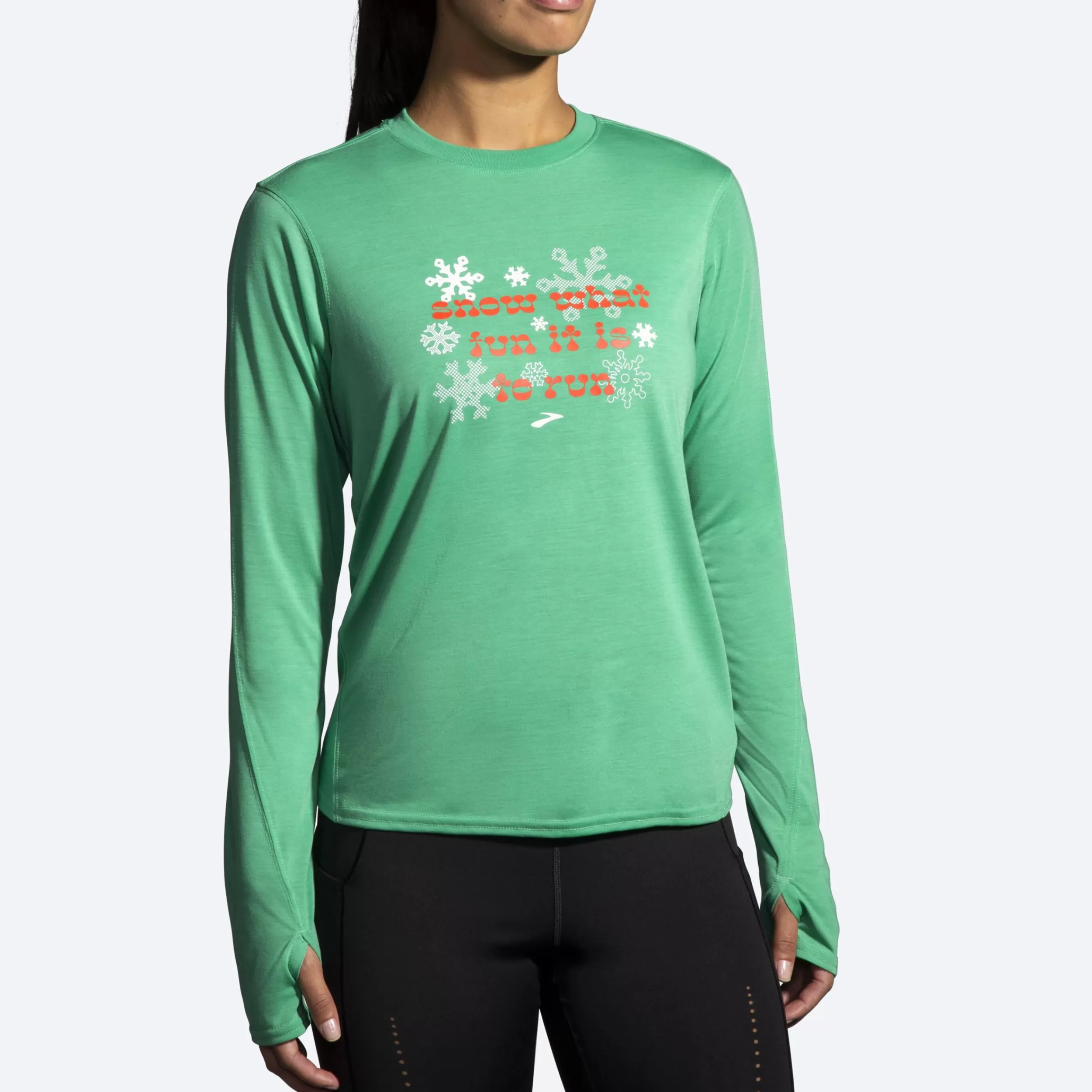 Women Brooks Running Run Merry Distance Graphic Long Sleeve