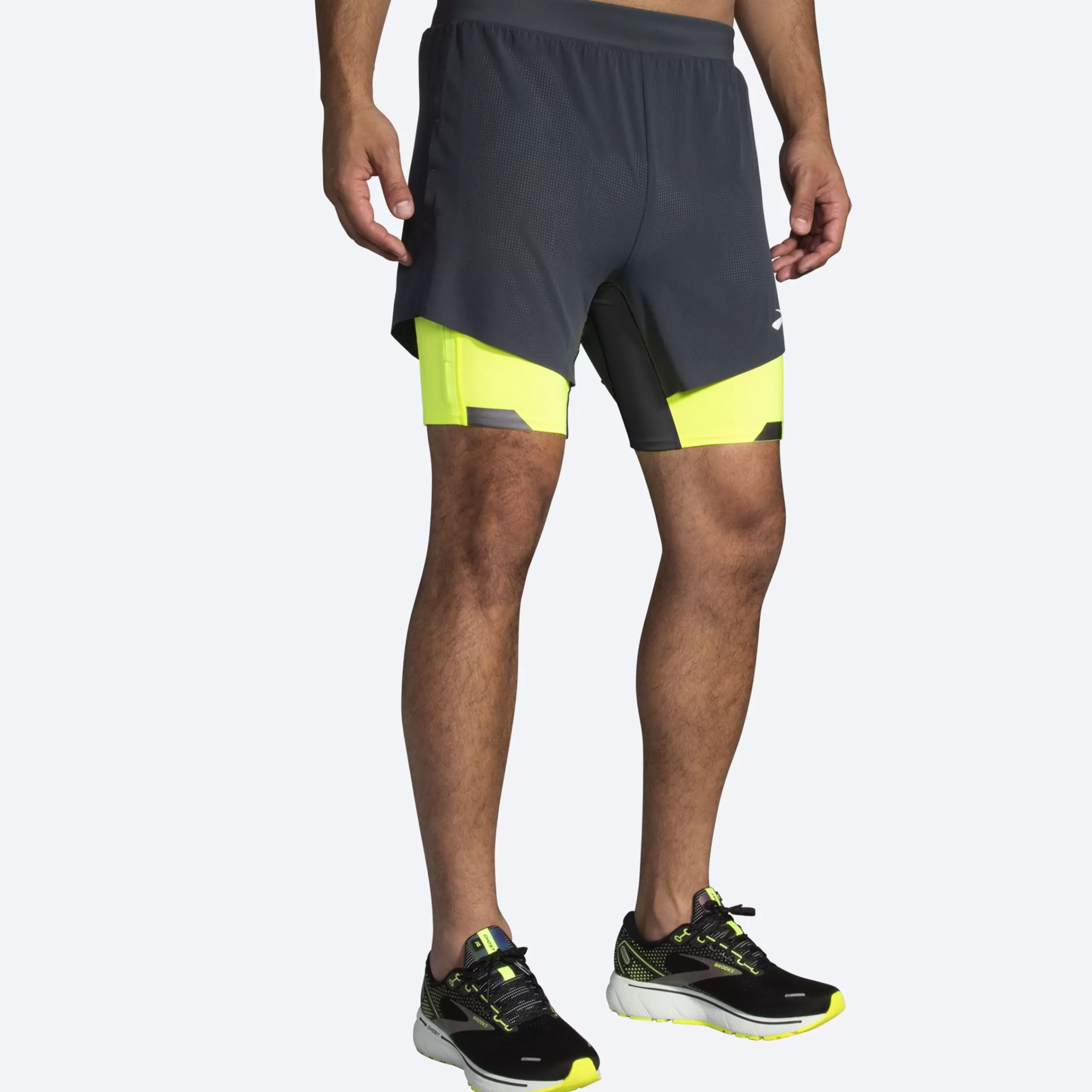 Men Brooks Running Run Visible 5" 2-In-1 Short