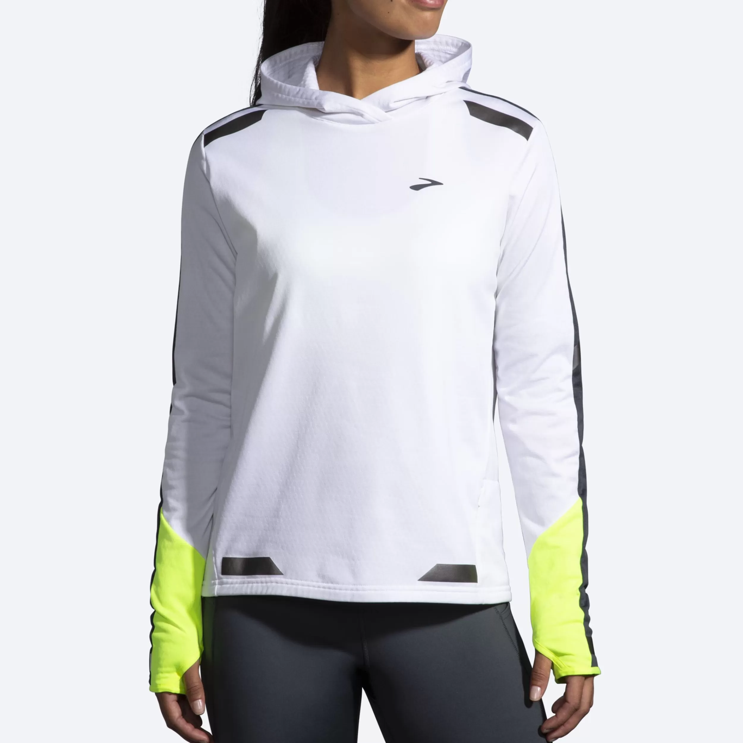 Women Brooks Running Run Visible Thermal Hoodie