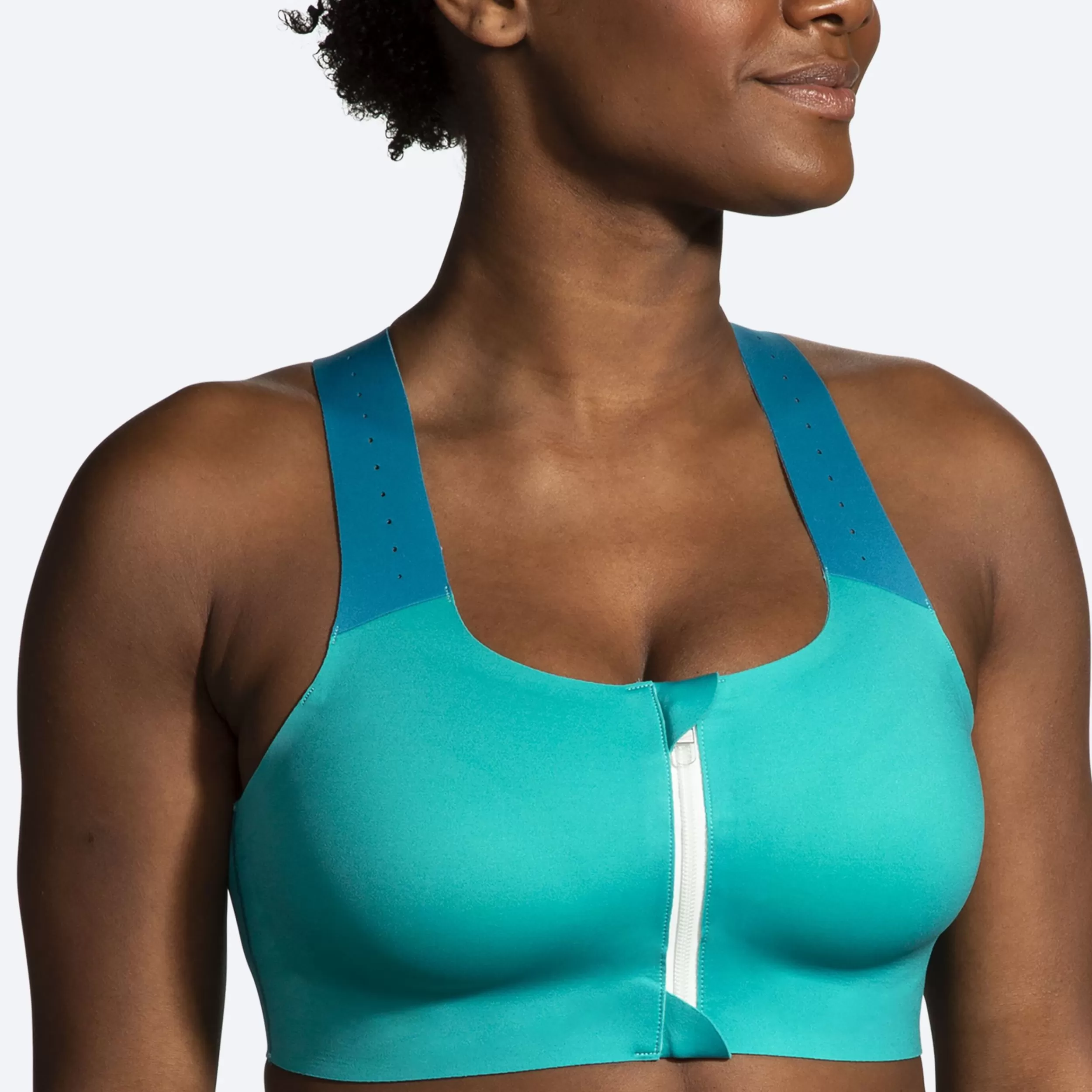 Women Brooks Running Zip 2.0 Sports Bra